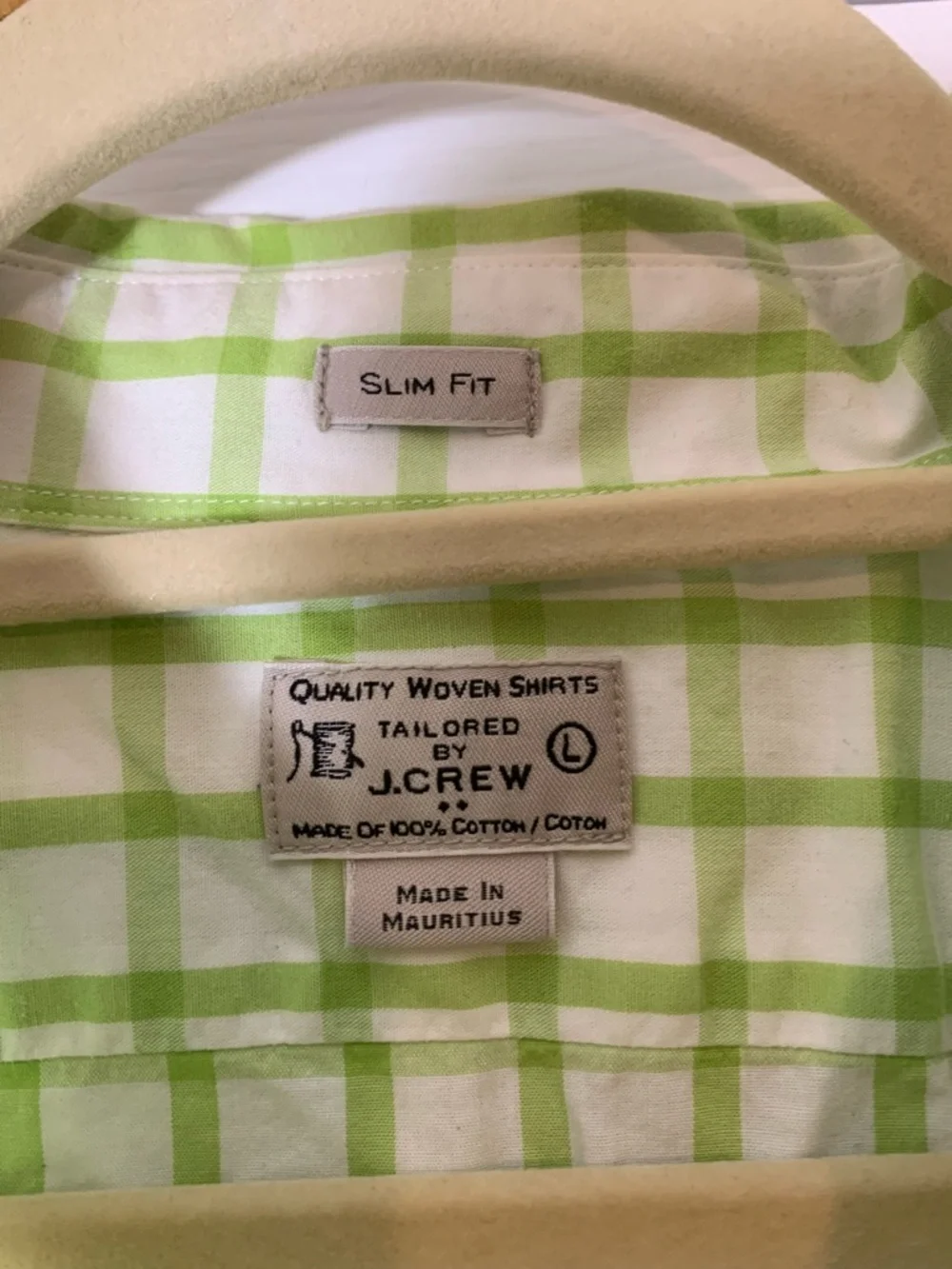 J.Crew Quality Woven Shirt Mens L Green